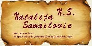 Natalija Samailović vizit kartica